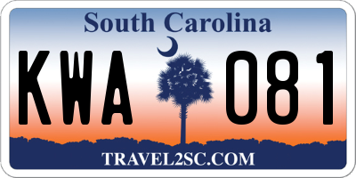 SC license plate KWA081