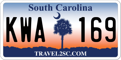 SC license plate KWA169