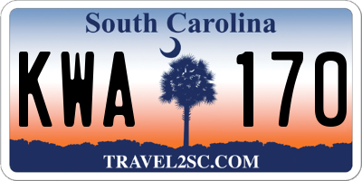 SC license plate KWA170
