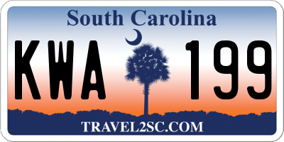 SC license plate KWA199
