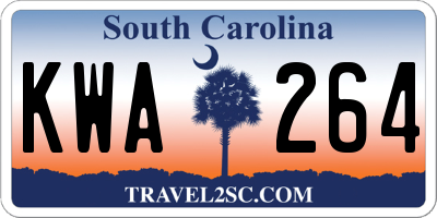 SC license plate KWA264
