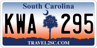 SC license plate KWA295