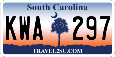 SC license plate KWA297