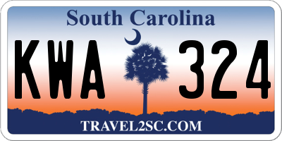 SC license plate KWA324
