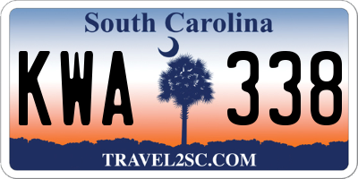 SC license plate KWA338