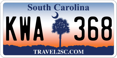SC license plate KWA368