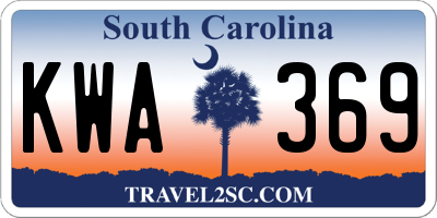 SC license plate KWA369