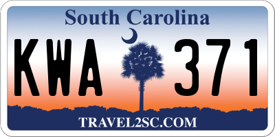 SC license plate KWA371