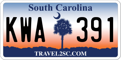 SC license plate KWA391