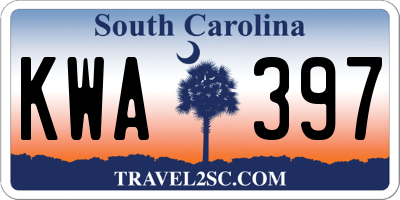SC license plate KWA397