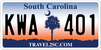 SC license plate KWA401