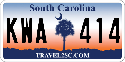 SC license plate KWA414