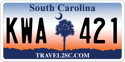 SC license plate KWA421