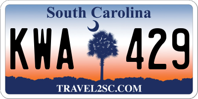 SC license plate KWA429