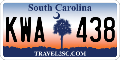 SC license plate KWA438