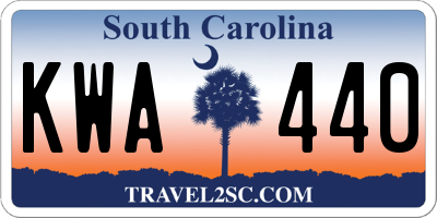 SC license plate KWA440