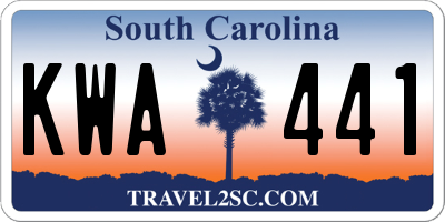 SC license plate KWA441