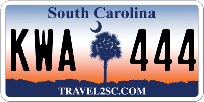 SC license plate KWA444