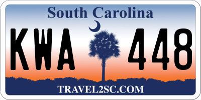 SC license plate KWA448