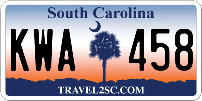 SC license plate KWA458