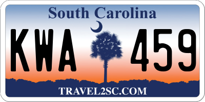 SC license plate KWA459