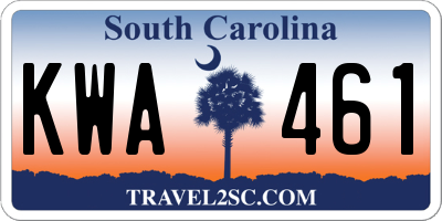 SC license plate KWA461