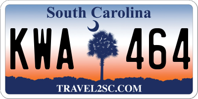 SC license plate KWA464