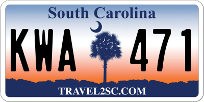 SC license plate KWA471