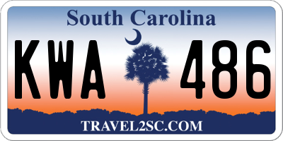 SC license plate KWA486