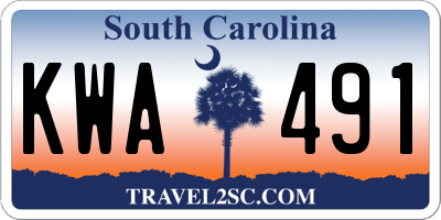 SC license plate KWA491