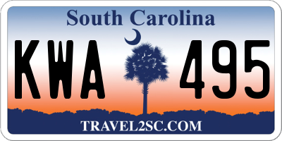 SC license plate KWA495