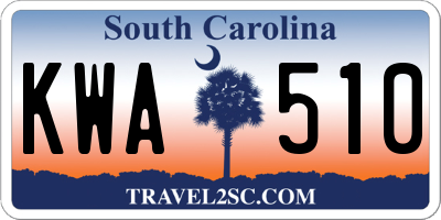 SC license plate KWA510