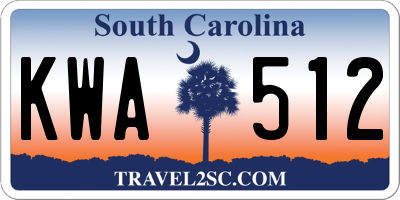 SC license plate KWA512