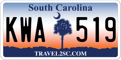 SC license plate KWA519