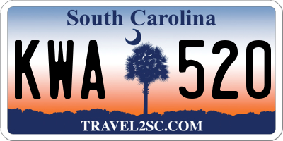 SC license plate KWA520