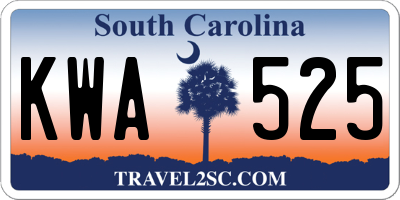 SC license plate KWA525