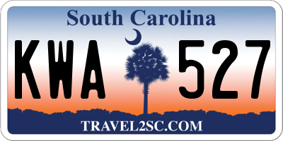 SC license plate KWA527