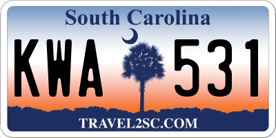 SC license plate KWA531