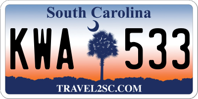SC license plate KWA533