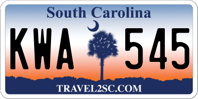 SC license plate KWA545