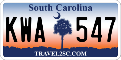 SC license plate KWA547