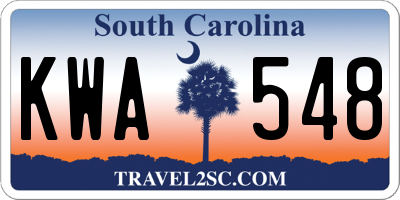 SC license plate KWA548