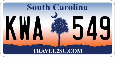 SC license plate KWA549