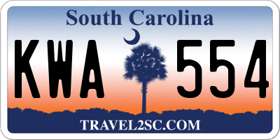 SC license plate KWA554