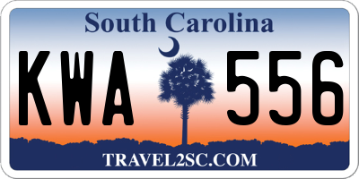 SC license plate KWA556