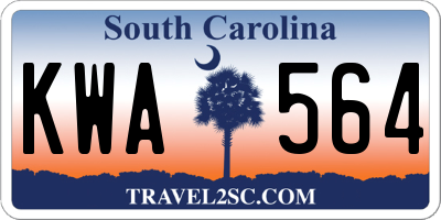 SC license plate KWA564