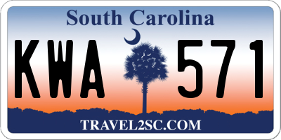 SC license plate KWA571