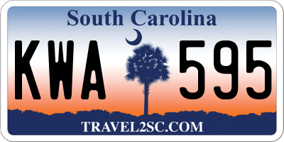 SC license plate KWA595