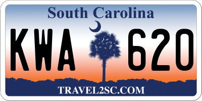 SC license plate KWA620