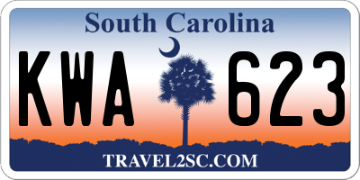 SC license plate KWA623